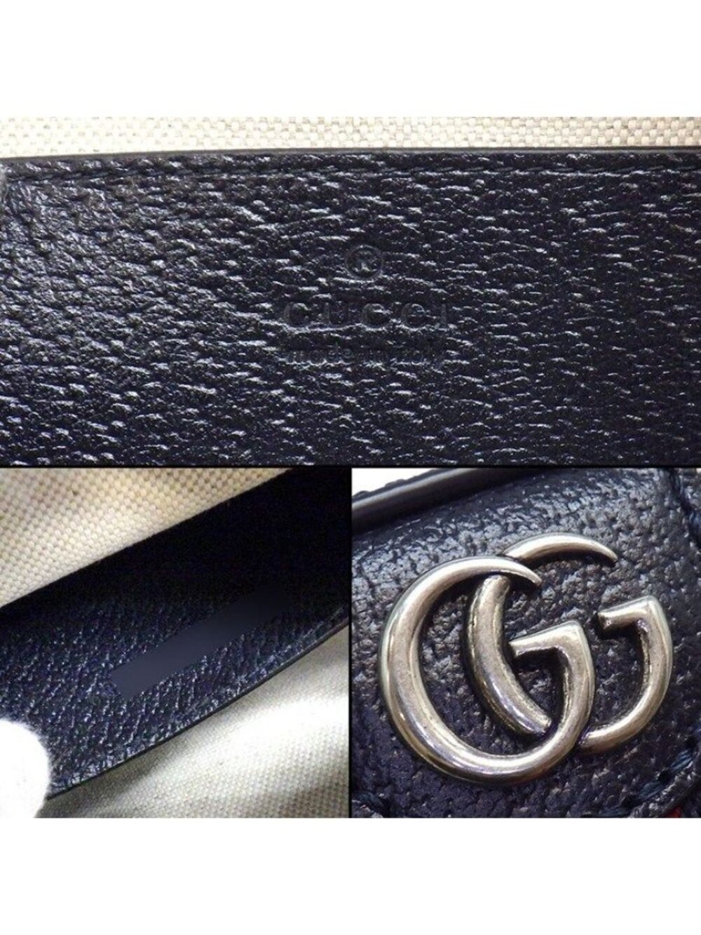Gucci Shoulder Bag Ophidia Cross Beige Blue GG Supreme Canvas Leather - Picture 7 of 10